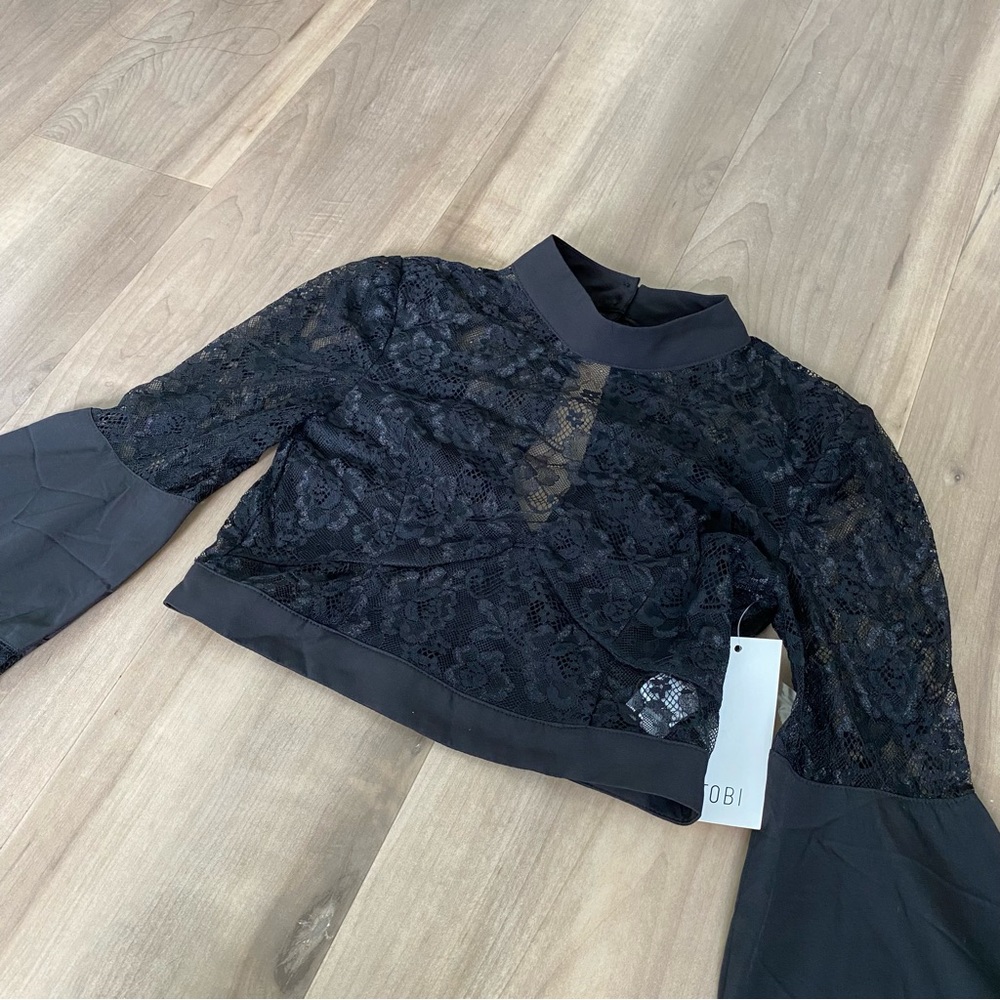 Lace Top with Bell Sleeves